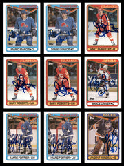 1990-91 Topps Hockey Autographed Cards (74 Count Lot) SKU #257892