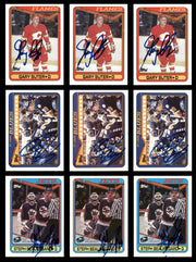 1990-91 Topps Hockey Autographed Cards (74 Count Lot) SKU #257892