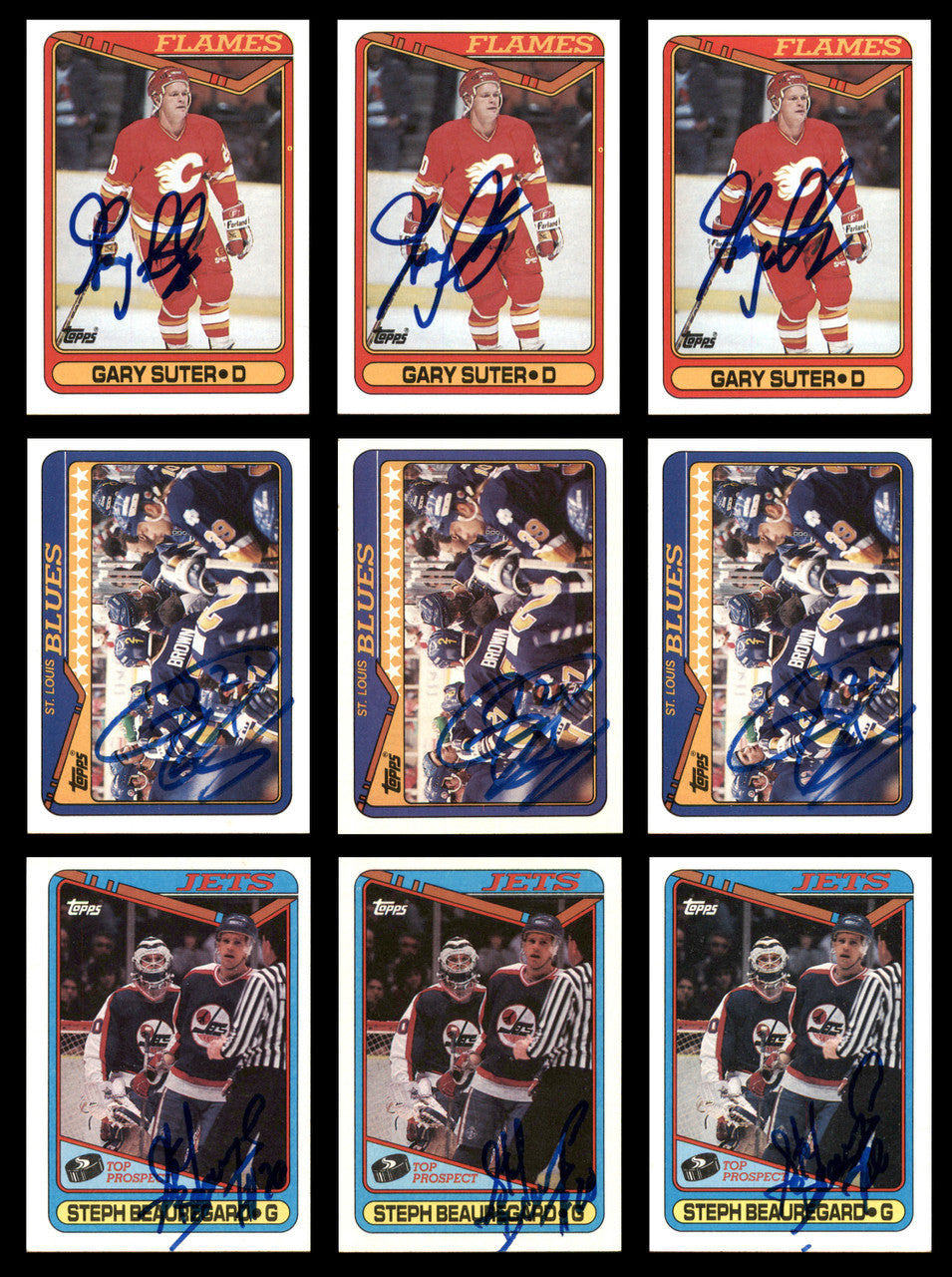 1990-91 Topps Hockey Autographed Cards (74 Count Lot) SKU #257892