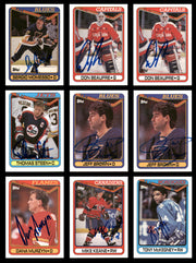 1990-91 Topps Hockey Autographed Cards (74 Count Lot) SKU #257892