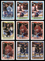 1990-91 Topps Hockey Autographed Cards (74 Count Lot) SKU #257892