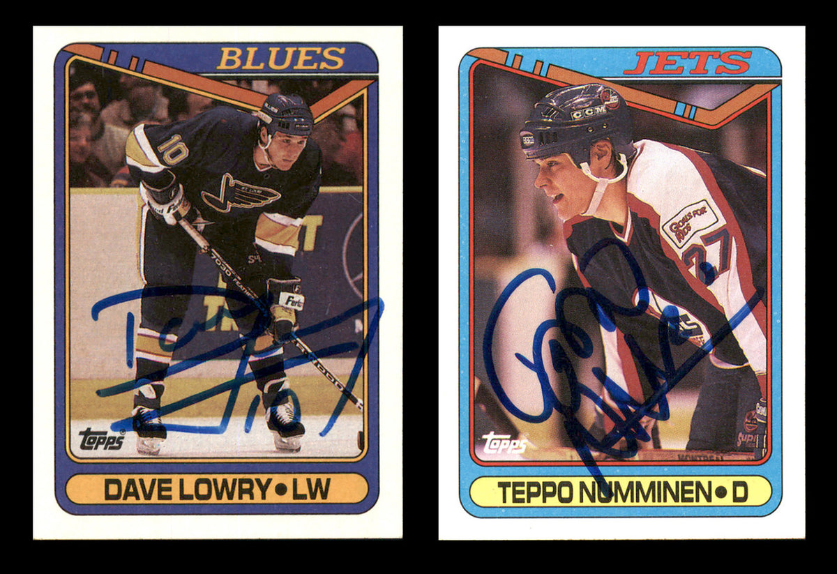 1990-91 Topps Hockey Autographed Cards (74 Count Lot) SKU #257892