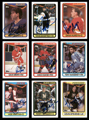 1990-91 Topps Hockey Autographed Cards (66 Count Lot - All Different) SKU #257893