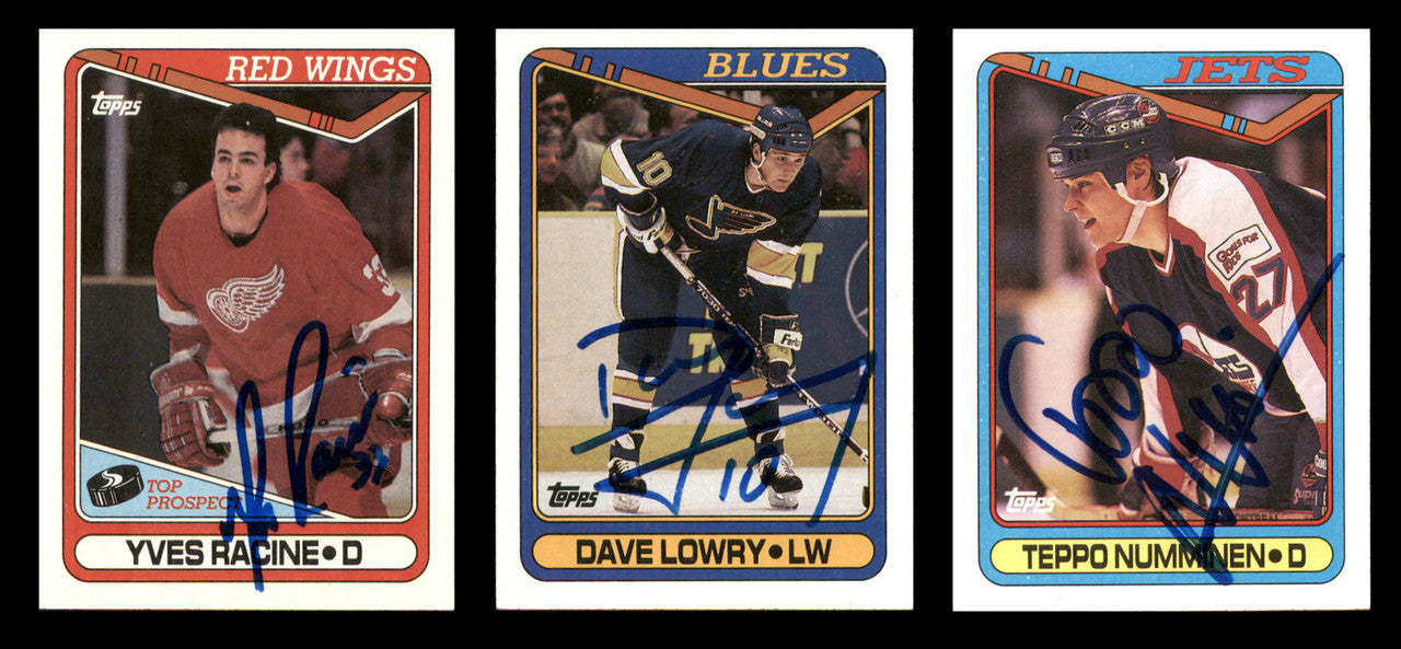 1990-91 Topps Hockey Autographed Cards (66 Count Lot - All Different) SKU #257893
