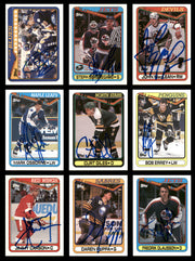 1990-91 Topps Hockey Autographed Cards (84 Count Lot - All Different) SKU #257894