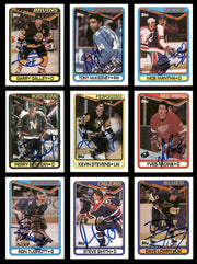 1990-91 Topps Hockey Autographed Cards (84 Count Lot - All Different) SKU #257894