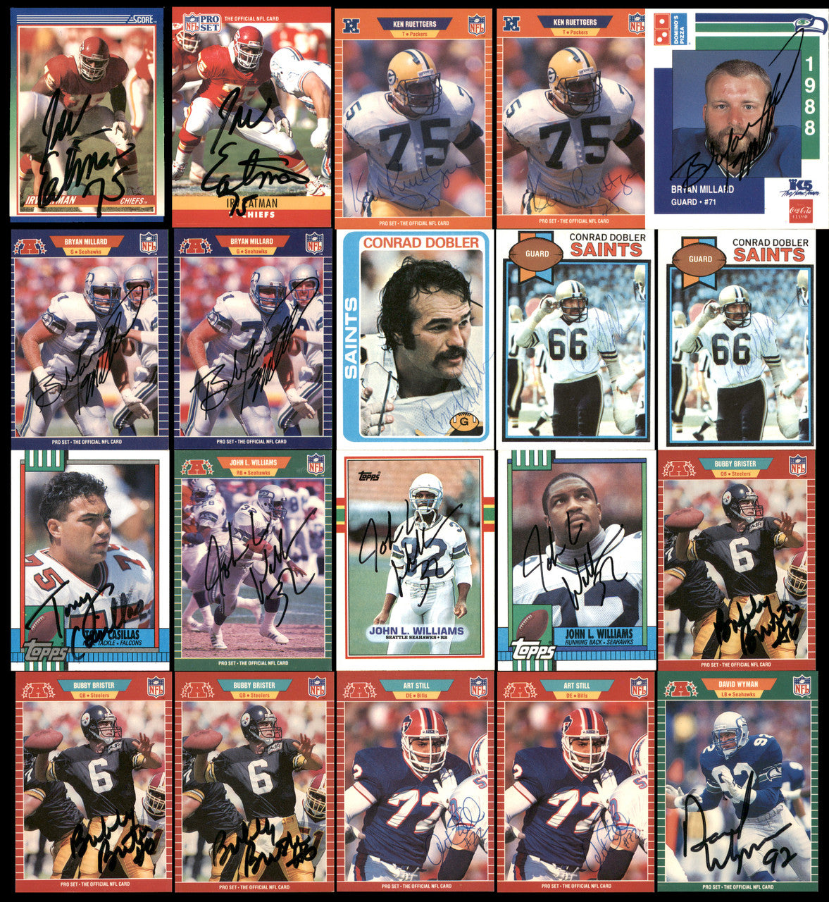 Autographed Football Cards (117 Count Lot) SKU #257901