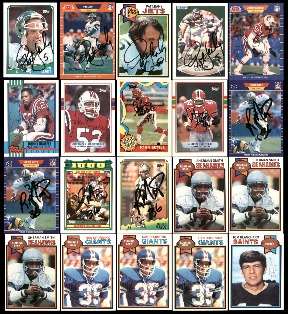 Autographed Football Cards (117 Count Lot) SKU #257901