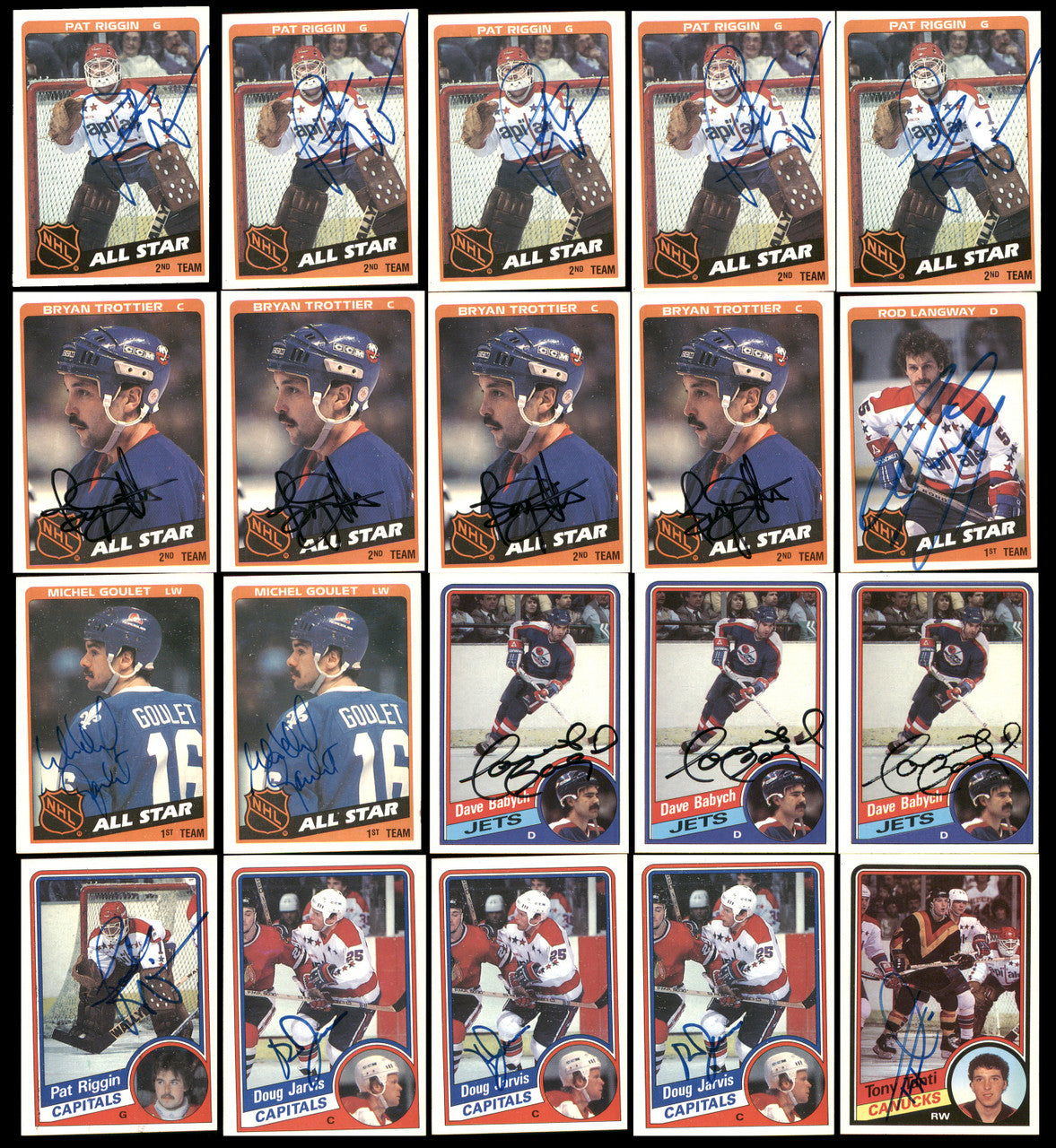 1984-85 Topps Hockey Autographed Cards (120 Count Lot) SKU #257904