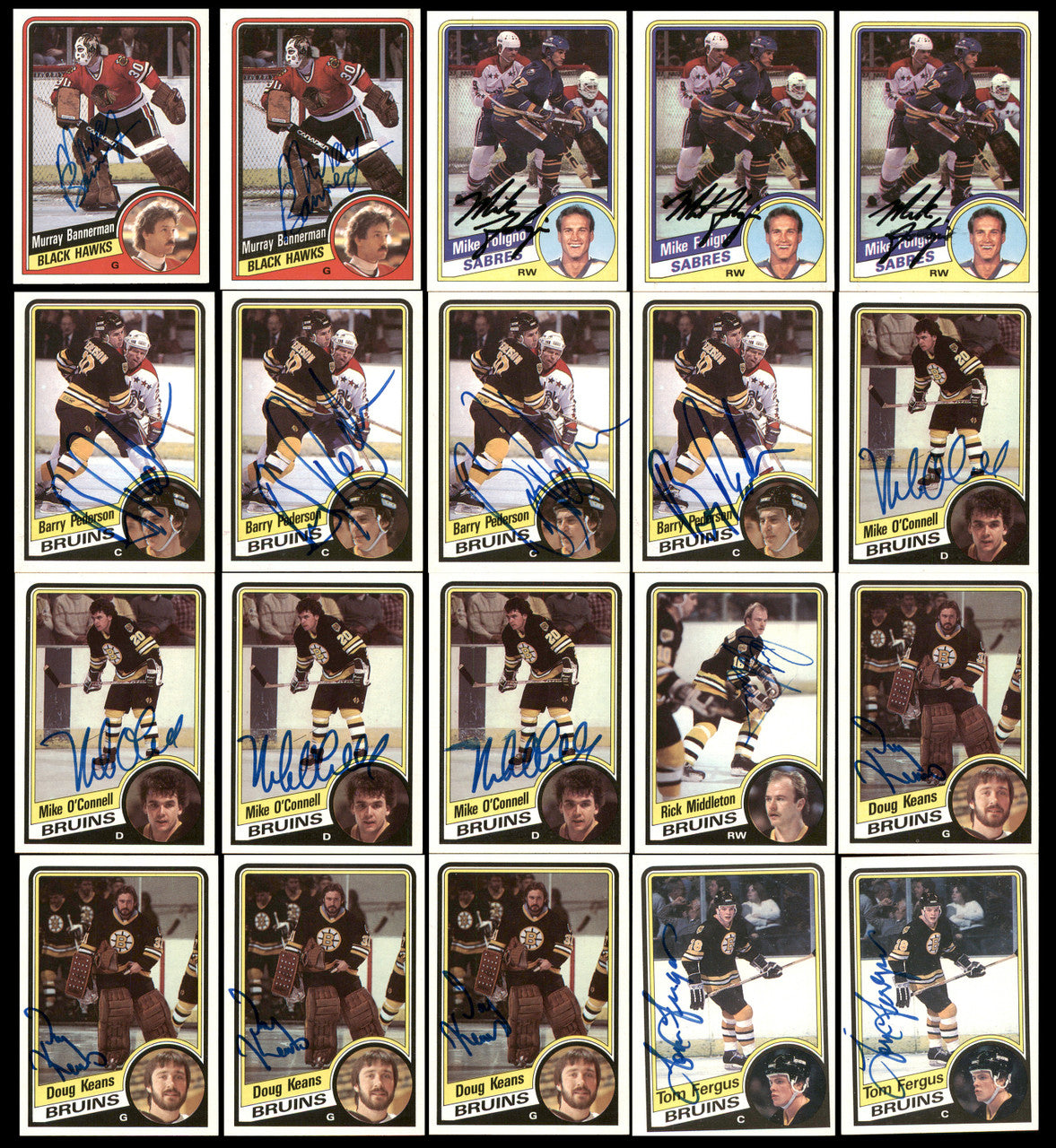 1984-85 Topps Hockey Autographed Cards (120 Count Lot) SKU #257904