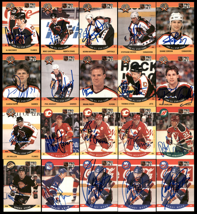 1990-91 Pro Set Hockey Autographed Cards (160 Count Lot) SKU #257907