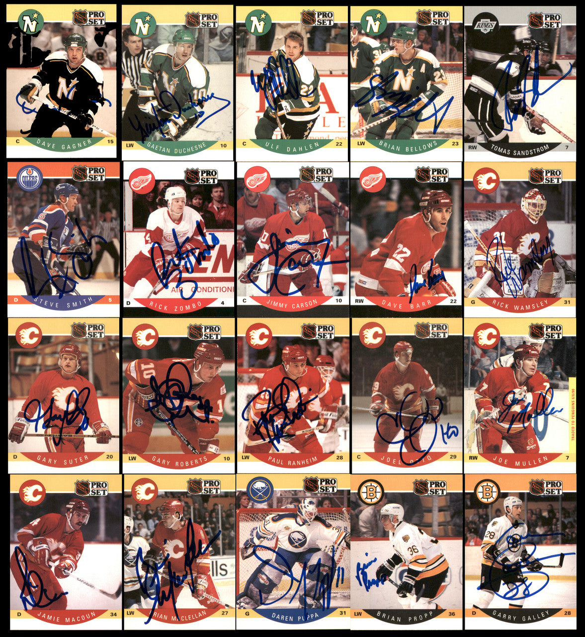 1990-91 Pro Set Hockey Autographed Cards (160 Count Lot) SKU #257907