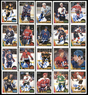 1987-88 O-Pee-Chee Hockey Autographed Cards (134 Count Lot - All Different) SKU #257908