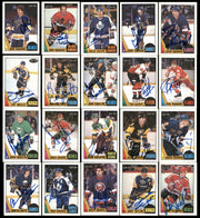1987-88 O-Pee-Chee Hockey Autographed Cards (134 Count Lot - All Different) SKU #257908
