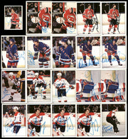 1983-84 Topps Stickers Hockey Autographed Cards (142 Count Lot) SKU #257914