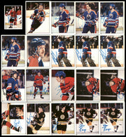 1983-84 Topps Stickers Hockey Autographed Cards (142 Count Lot) SKU #257914