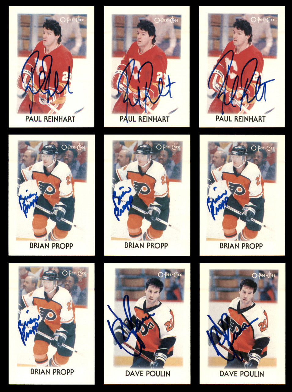 1987-88 O-Pee-Chee Mini's Hockey Autographed Cards (57 Count Lot) SKU #257916