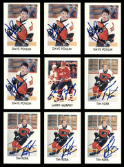 1987-88 O-Pee-Chee Mini's Hockey Autographed Cards (57 Count Lot) SKU #257916