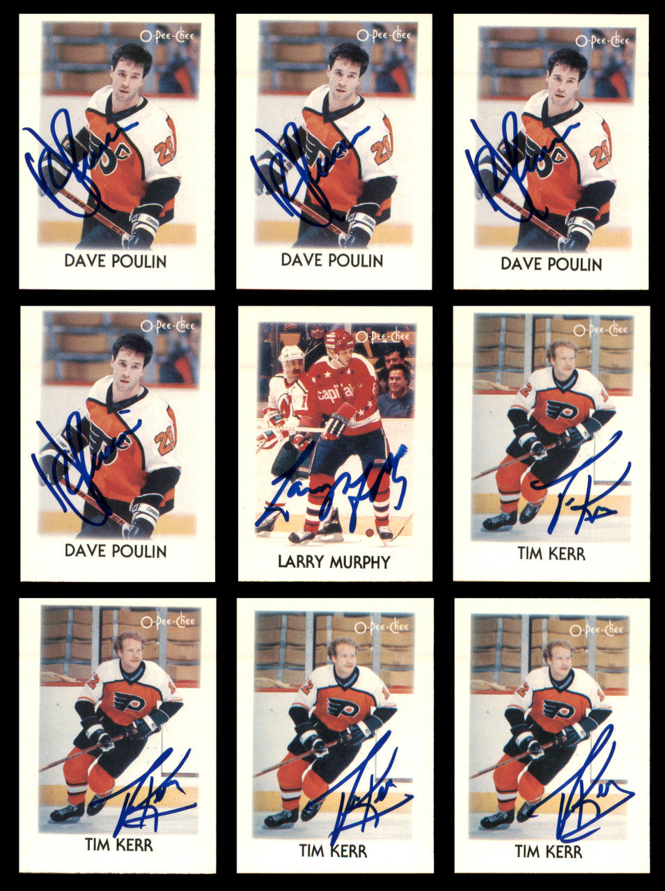 1987-88 O-Pee-Chee Mini's Hockey Autographed Cards (57 Count Lot) SKU #257916