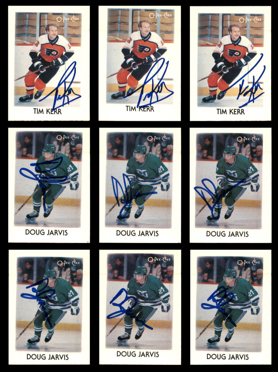 1987-88 O-Pee-Chee Mini's Hockey Autographed Cards (57 Count Lot) SKU #257916