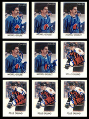 1987-88 O-Pee-Chee Mini's Hockey Autographed Cards (57 Count Lot) SKU #257916