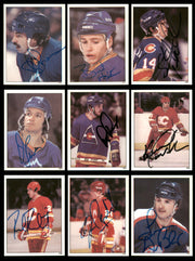 1982-83 Topps Stickers Hockey Autographed Cards (84 Count Lot - All Different) SKU #257917