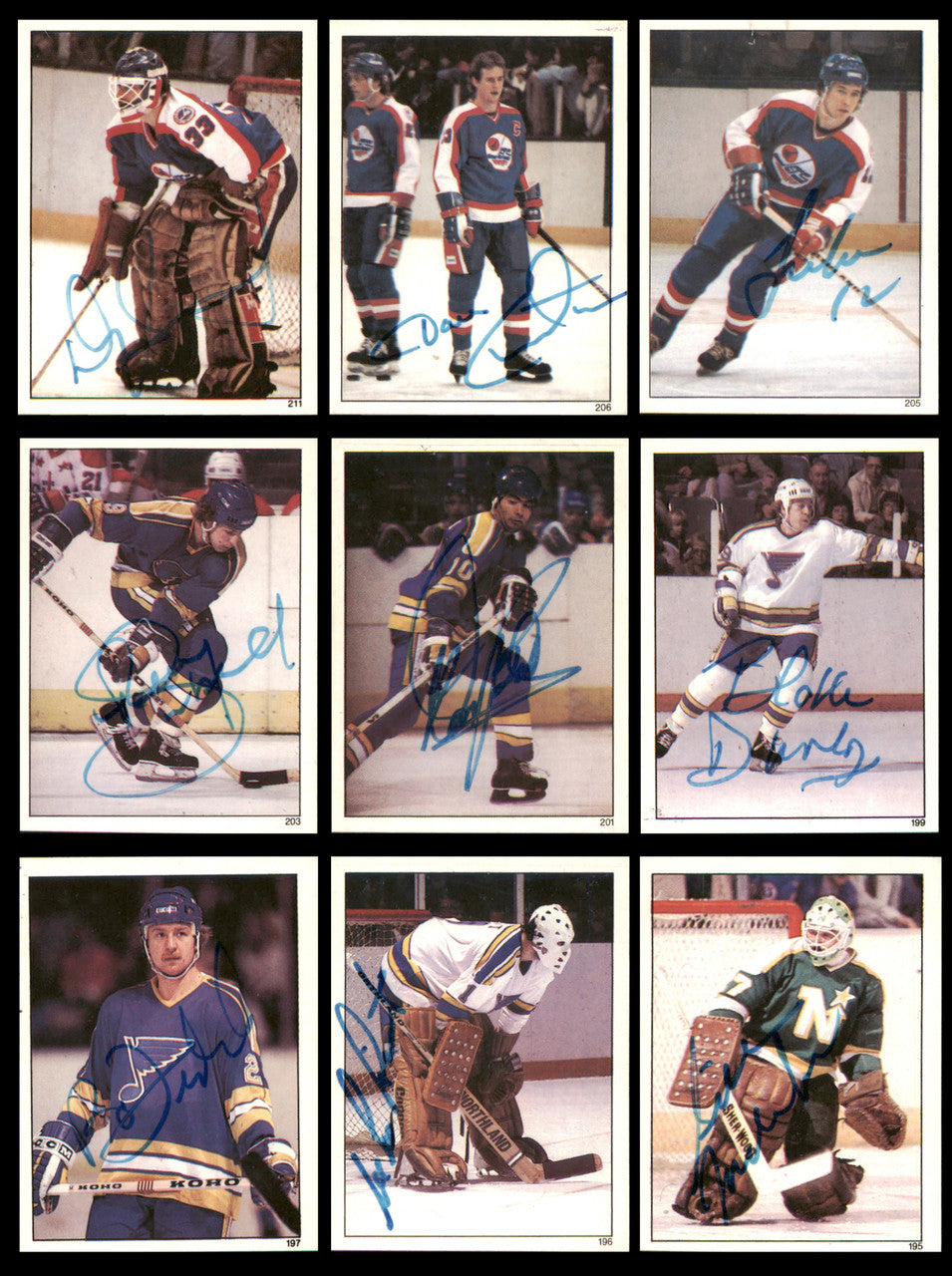 1982-83 Topps Stickers Hockey Autographed Cards (84 Count Lot - All Different) SKU #257917