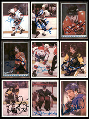 1982-83 Topps Stickers Hockey Autographed Cards (84 Count Lot - All Different) SKU #257917