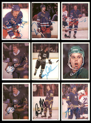 1982-83 Topps Stickers Hockey Autographed Cards (84 Count Lot - All Different) SKU #257917