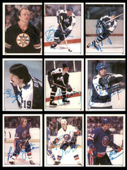 1982-83 Topps Stickers Hockey Autographed Cards (84 Count Lot - All Different) SKU #257917
