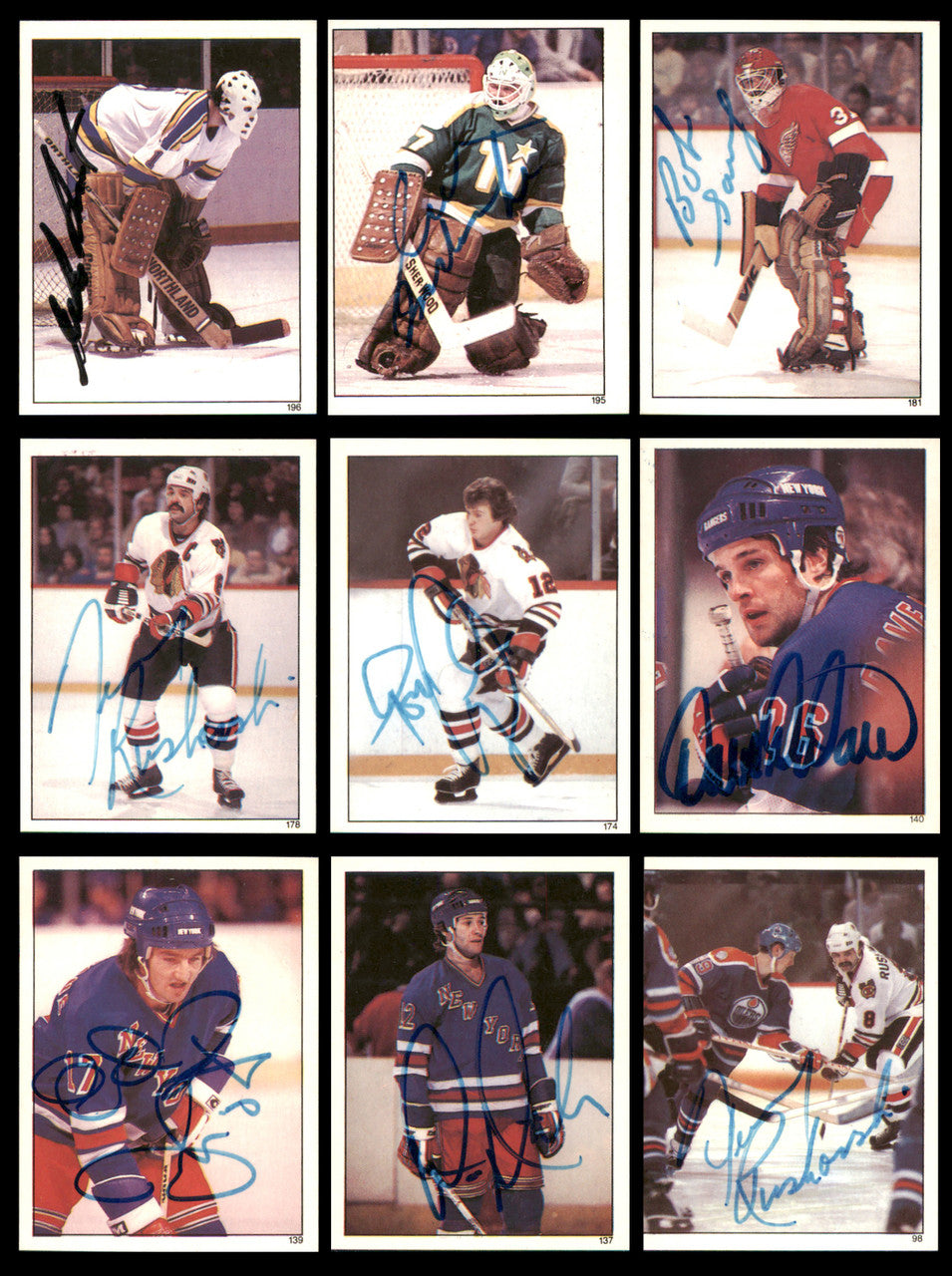 1982-83 Topps Stickers Hockey Autographed Cards (31 Count Lot) SKU #257918