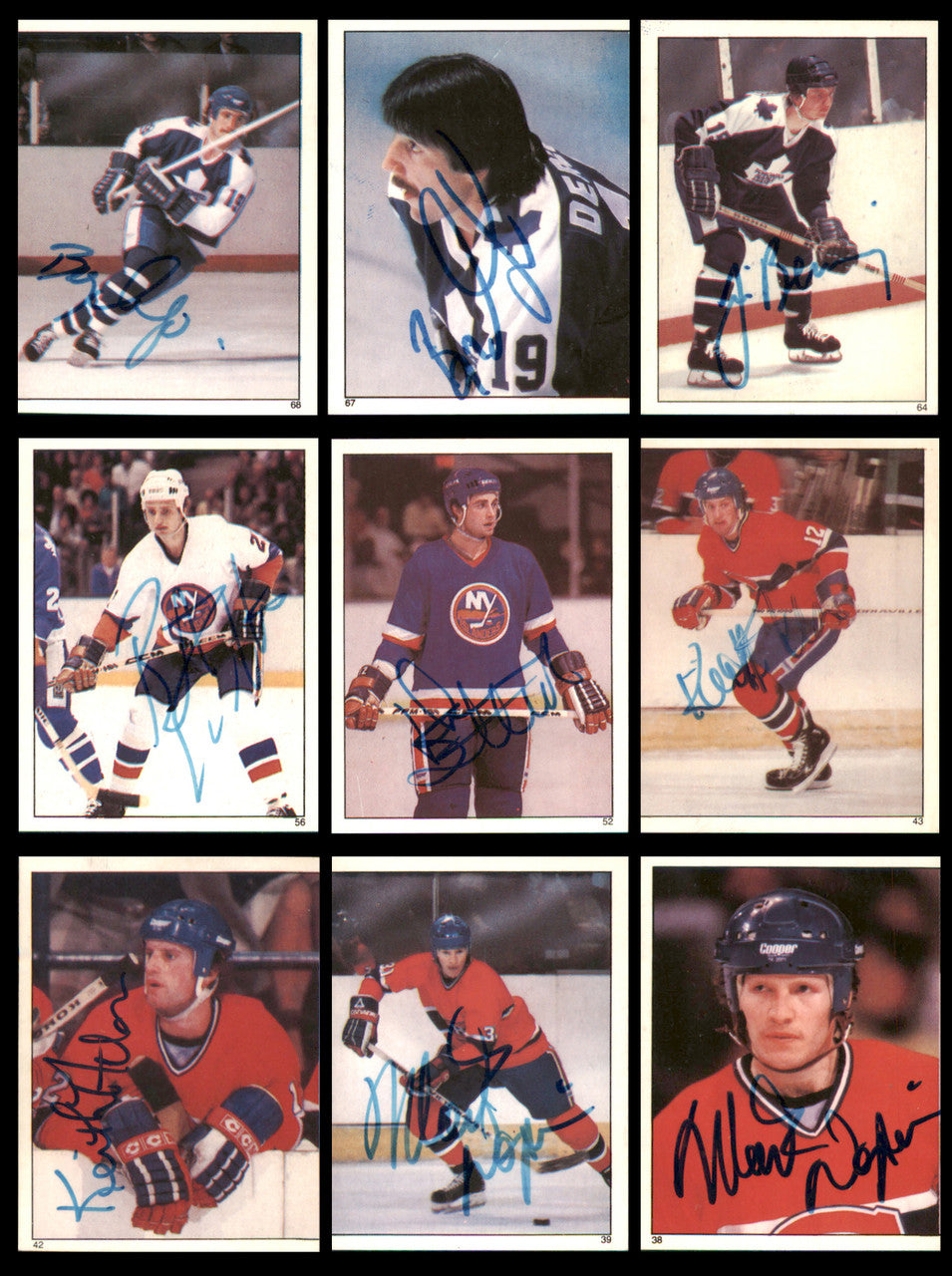 1982-83 Topps Stickers Hockey Autographed Cards (31 Count Lot) SKU #257918