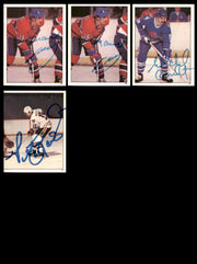 1982-83 Topps Stickers Hockey Autographed Cards (31 Count Lot) SKU #257918