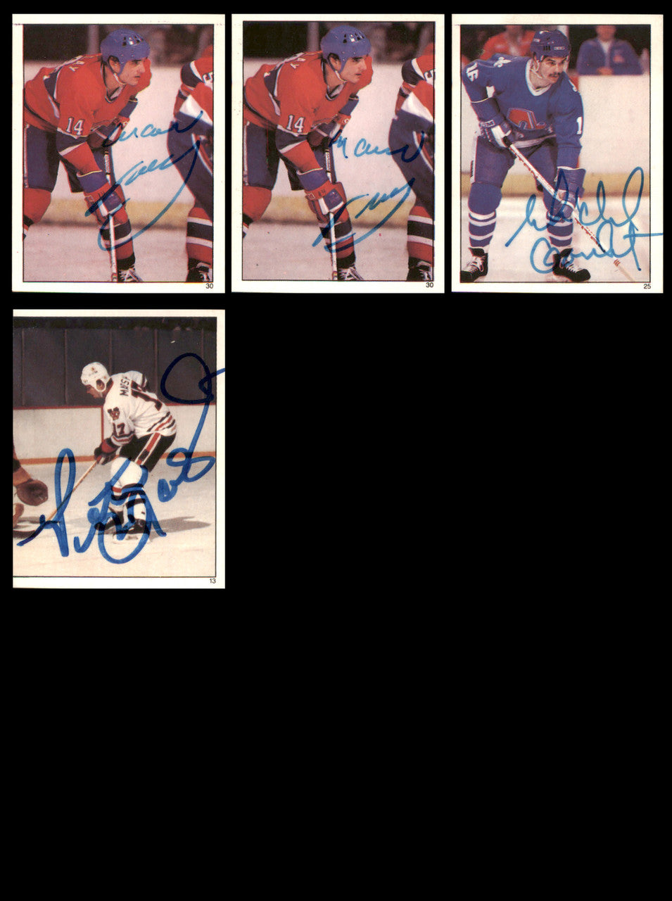 1982-83 Topps Stickers Hockey Autographed Cards (31 Count Lot) SKU #257918