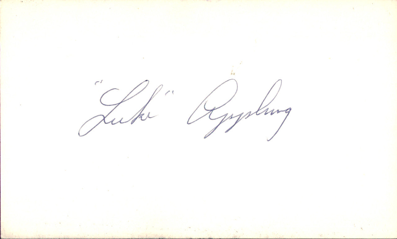 Luke Appling Autographed 3x5 Index Cards (2 Count Lot) Chicago White Sox SKU #257909