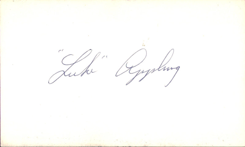 Luke Appling Autographed 3x5 Index Cards (2 Count Lot) Chicago White Sox SKU #257909