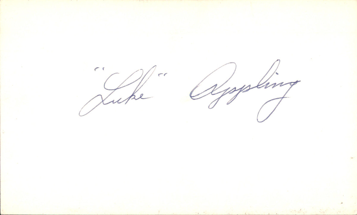Luke Appling Autographed 3x5 Index Cards (2 Count Lot) Chicago White Sox SKU #257909