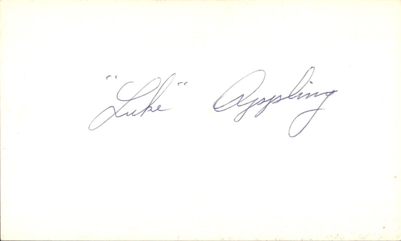 Luke Appling Autographed 3x5 Index Cards (2 Count Lot) Chicago White Sox SKU #257909