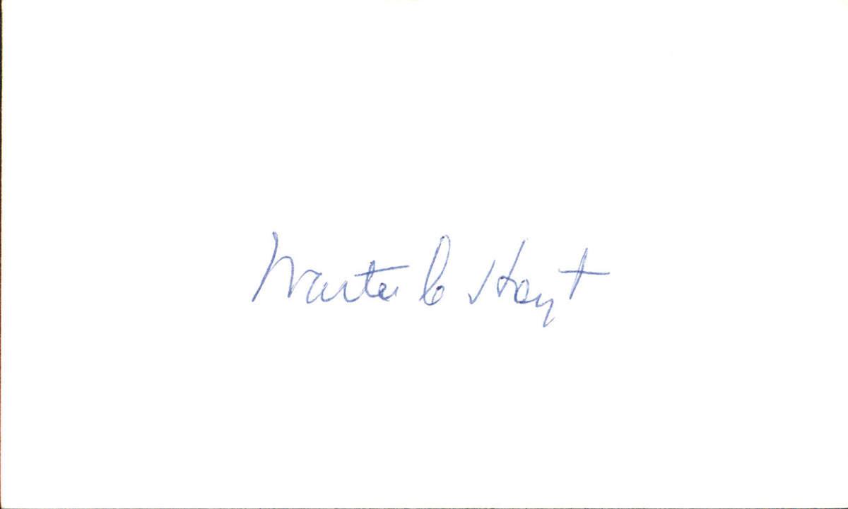 Waite Hoyt Autographed 3x5 Index Cards (4 Count Lot) SKU #257910