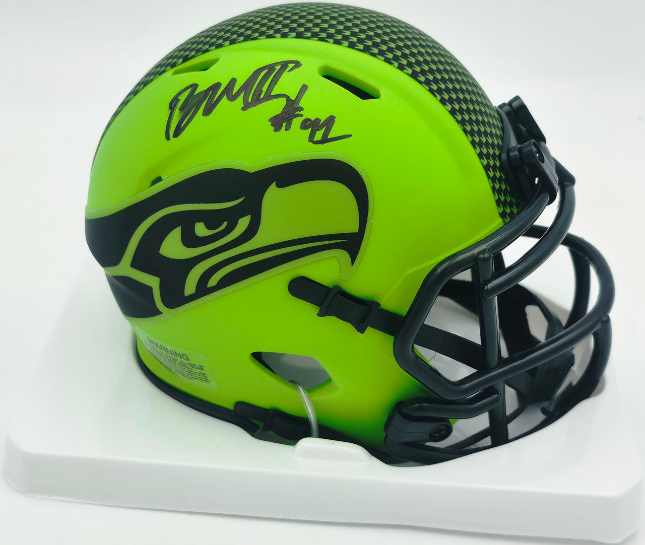Byron Murphy II Autographed Seattle Seahawks Rave Green Speed Mini Helmet (Smudged) MCS Holo #62695