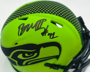 Byron Murphy II Autographed Seattle Seahawks Rave Green Speed Mini Helmet (Smudged) MCS Holo #62695
