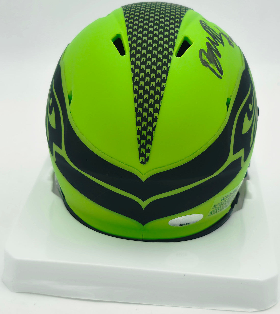 Byron Murphy II Autographed Seattle Seahawks Rave Green Speed Mini Helmet (Smudged) MCS Holo #62695