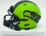Byron Murphy II Autographed Seattle Seahawks Rave Green Speed Mini Helmet (Smudged) MCS Holo #62695