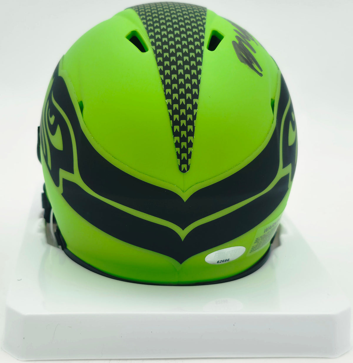 Byron Murphy II Autographed Seattle Seahawks Rave Green Speed Mini Helmet (Smudged) MCS Holo #62696