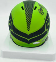 Byron Murphy II Autographed Seattle Seahawks Rave Green Speed Mini Helmet (Smudged) MCS Holo #62685