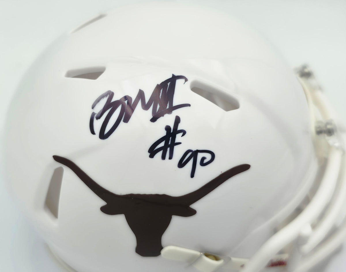 Byron Murphy II Autographed Texas Longhorns White Speed Mini Helmet (Smudged) MCS Holo #62581