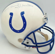 Johnny Unitas Autographed Baltimore Colts White Full Size Replica Helmet PSA/DNA #2A05615