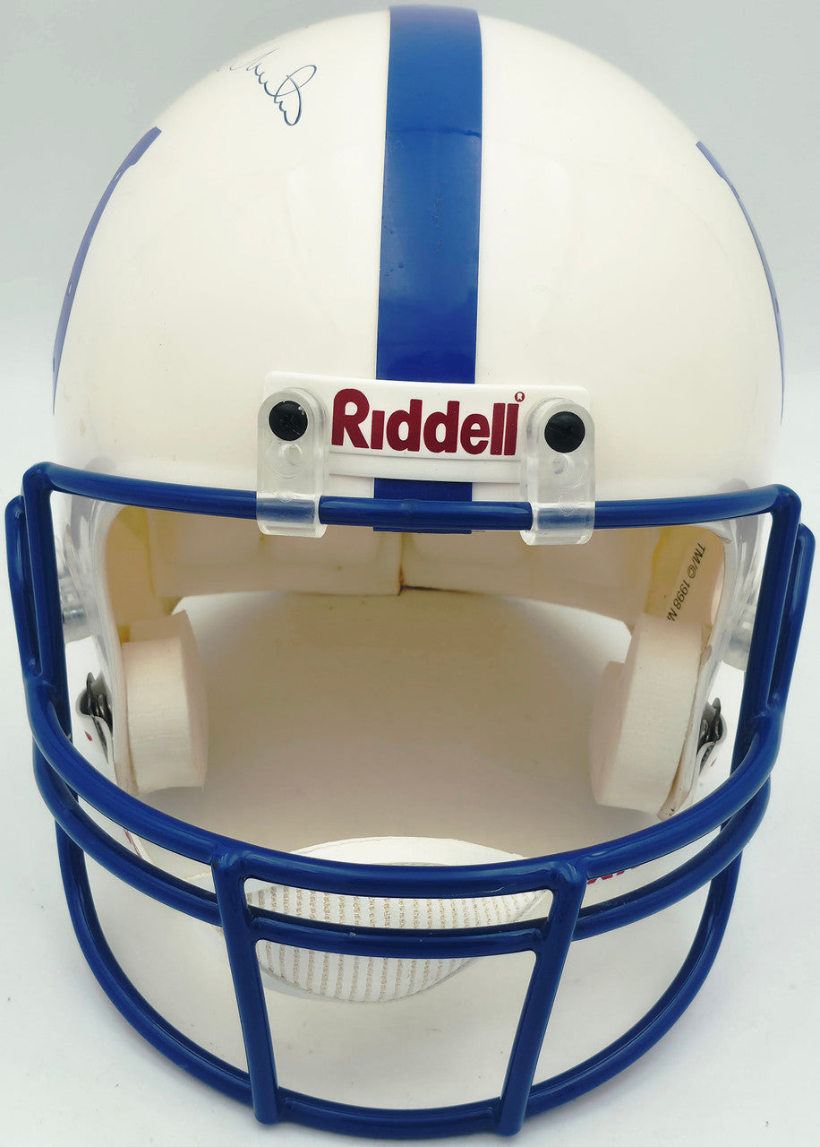 Johnny Unitas Autographed Baltimore Colts White Full Size Replica Helmet PSA/DNA #2A05615