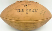 1962 Green Bay Packers NFL Champions Autographed Official NFL Leather Wilson Football With 34 Signatures Including Vince Lombardi Beckett BAS QR #AE65355