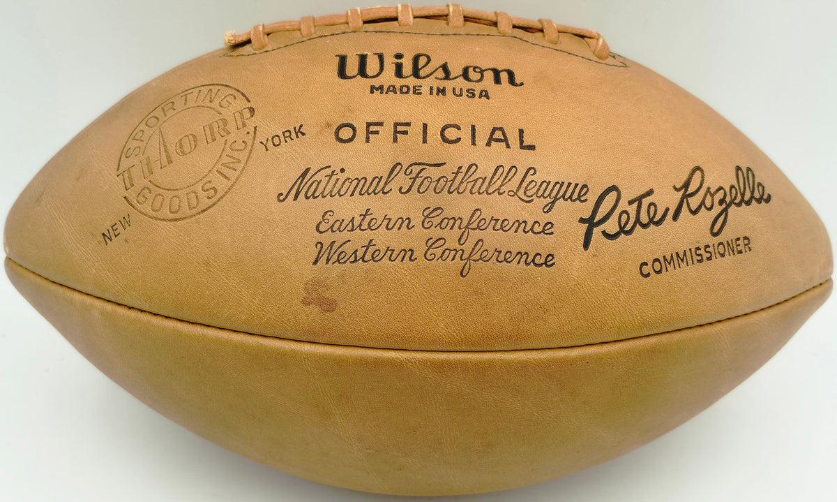 1962 Green Bay Packers NFL Champions Autographed Official NFL Leather Wilson Football With 34 Signatures Including Vince Lombardi Beckett BAS QR #AE65355